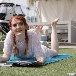 Krystal Orchid en Arbusto de jengibre de cara arqueada (foto 33) Krystal Orchid en 'Team Skeet' Arbusto de jengibre de cara arqueada (Miniatura 33)