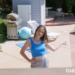 Lily Glee in 'Team Skeet' Benchpressing the Neighbor (Thumbnail 40)